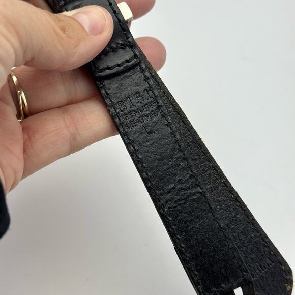 Leather and faux silver and turquoise belt - Picture 4 of 7